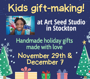 Two day Open Studio for gift making! Here's your kids' opportunity to make wonderful gifts for special friends and family members! Paint, clay, jewelry, and more will be available for this 2 day event. November 29th, do some Black Friday deal shopping while your kids make gifts at Art Seed Studio. December 7th we continue the projects and send them home wrapped. A wide variety of materials will be available to them with suggested ideas of how to use them.