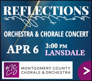 The Montgomery County Chorale & Orchestra (MCCO), under the direction of Artistic Director and Conductor David J. Fitzpatrick, will present its spring concert, Reflections, featuring the East Coast premiere of Ashes of Roses, a requiem by Minnesota-based composer Jocelyn Hagen. This special performance will be even more memorable as Jocelyn herself will join us in person for this historic occasion! Ashes of Roses is a beautiful, joyous work scored for choir, orchestra, three soloists, and soprano saxophone. Additionally, the concert will feature the world premiere of a new composition by Erik Meyer, MCCO's collaborative accompanist and a talented local composer. Reflections will be held on Sunday, April 6th at 3:00 p.m. at Trinity Lutheran Church, 1000 W Main Street, Lansdale, PA 19446. To order tickets, visit mccomusic.org/reflections. Ticket Prices: General Admission: $25; Group Discount (6 or more): $20; Students: $5; Children 12 and Under: Free. Advance reservations are recommended.